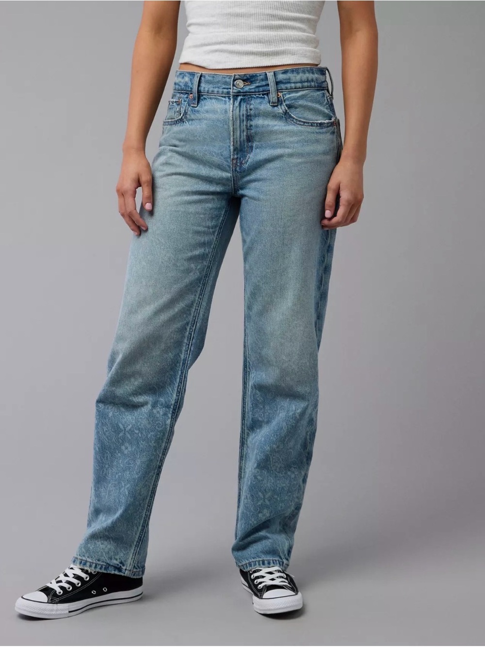 American Eagle Outfitters Stridgid Bandana Light Blue Women’s Jeans